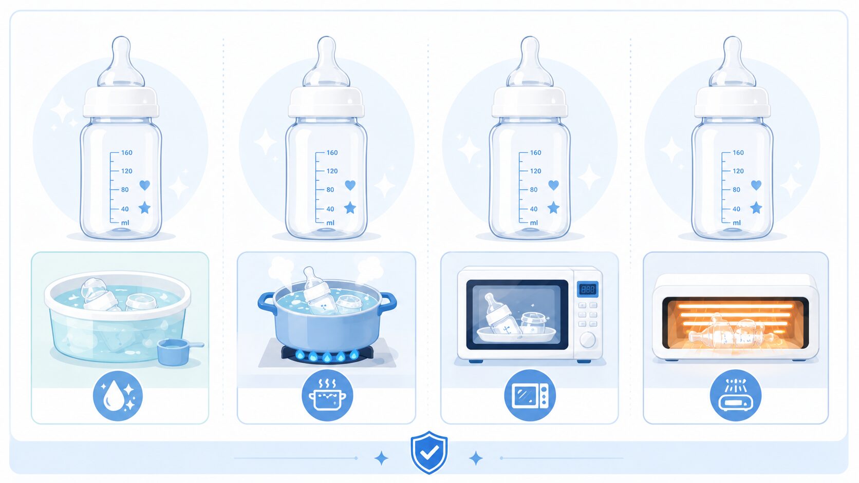 baby bottle sterilization methods comparison