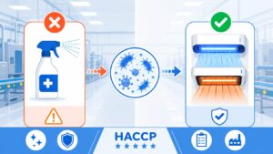 HACCP compliant food factory hand hygiene